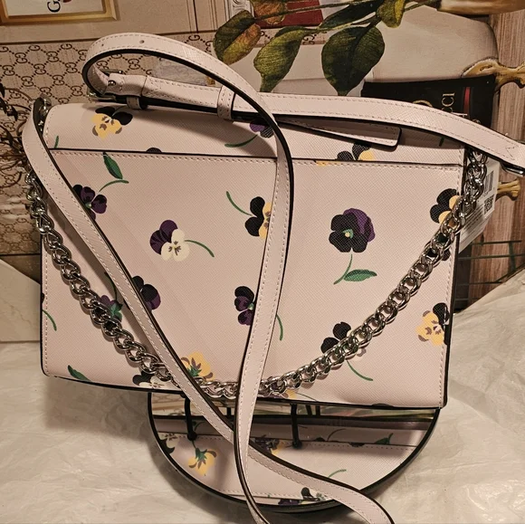 KATE SPADE Pansy Toss Prin Multi Convert Crossbody Bag - Picture 3 of 11